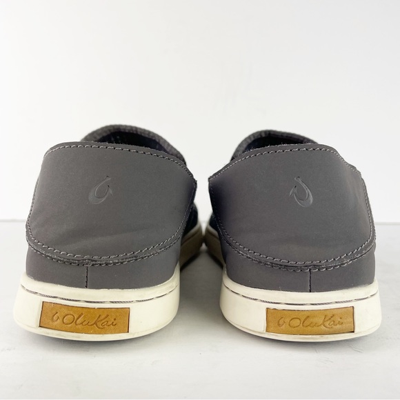 Olukai Pehuea Pavement Gray Casual Comfy Slip On Shoes Sneakers - Picture 4 of 12